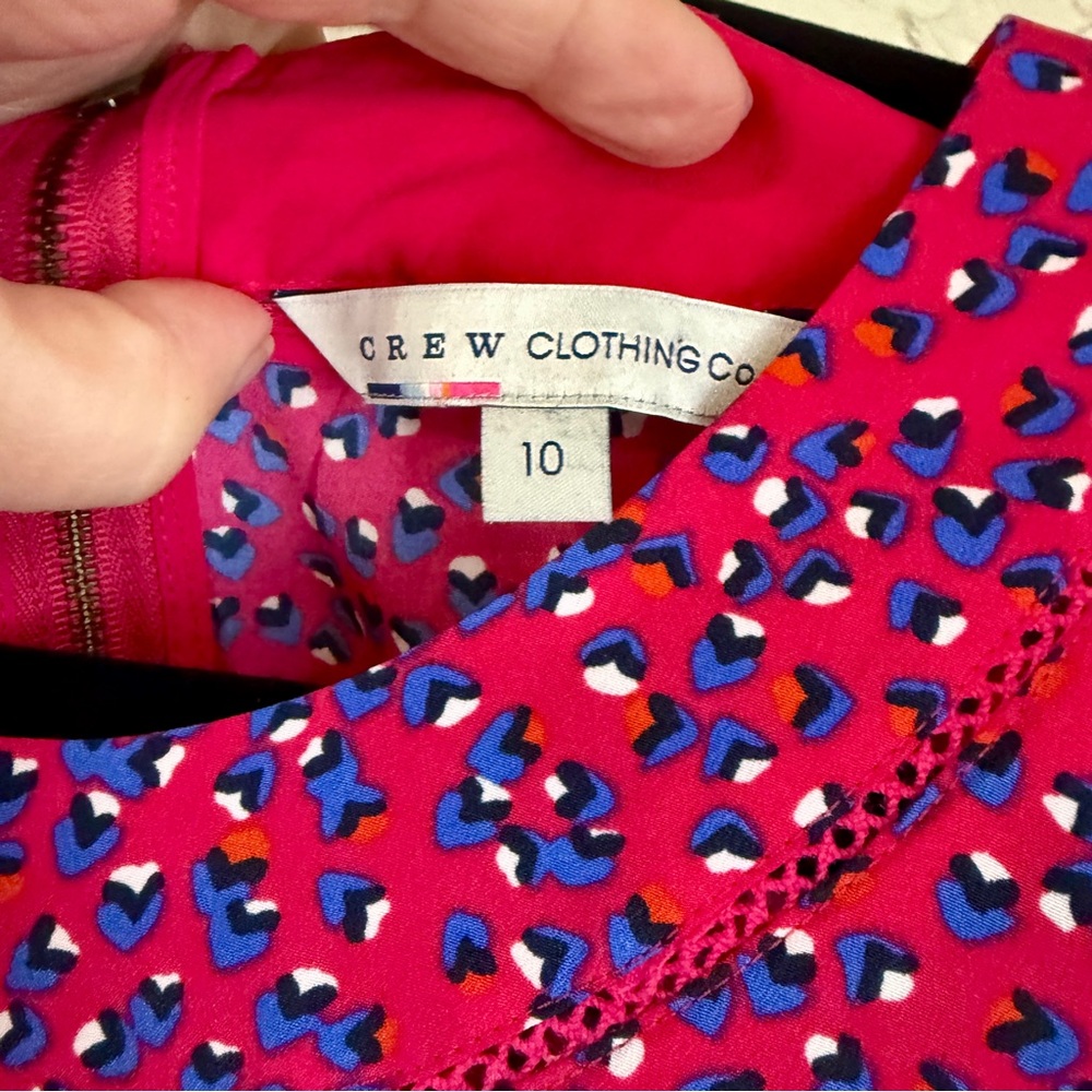 Vibrant Pink and Blue Patterned Women's Blouse - Picture 5 of 9